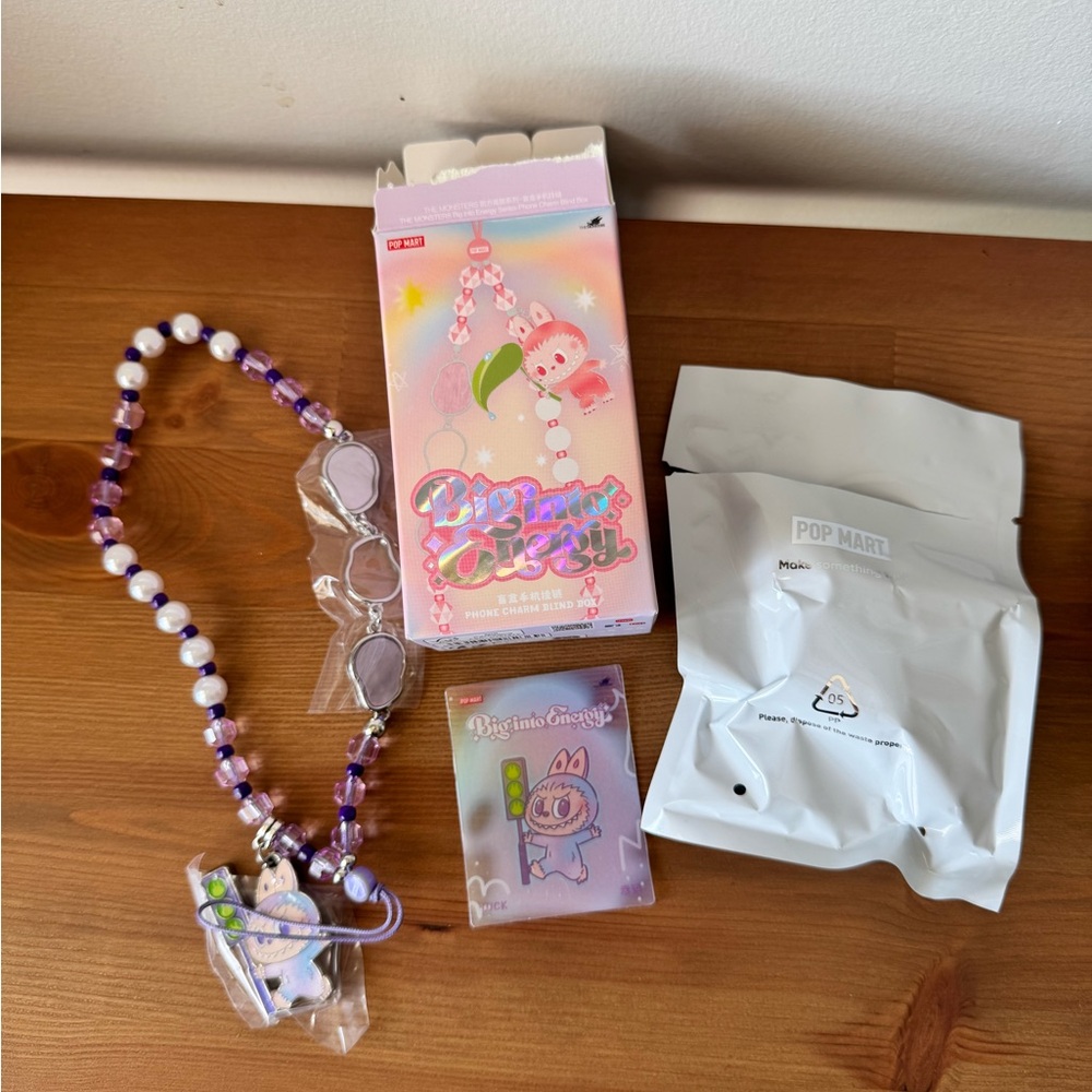 Labubu The Monsters Big Into Energy Phone Charm Luck